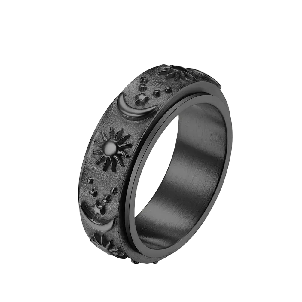 8MM Bohemia Style Star & Moon & Sun Design Rotatable