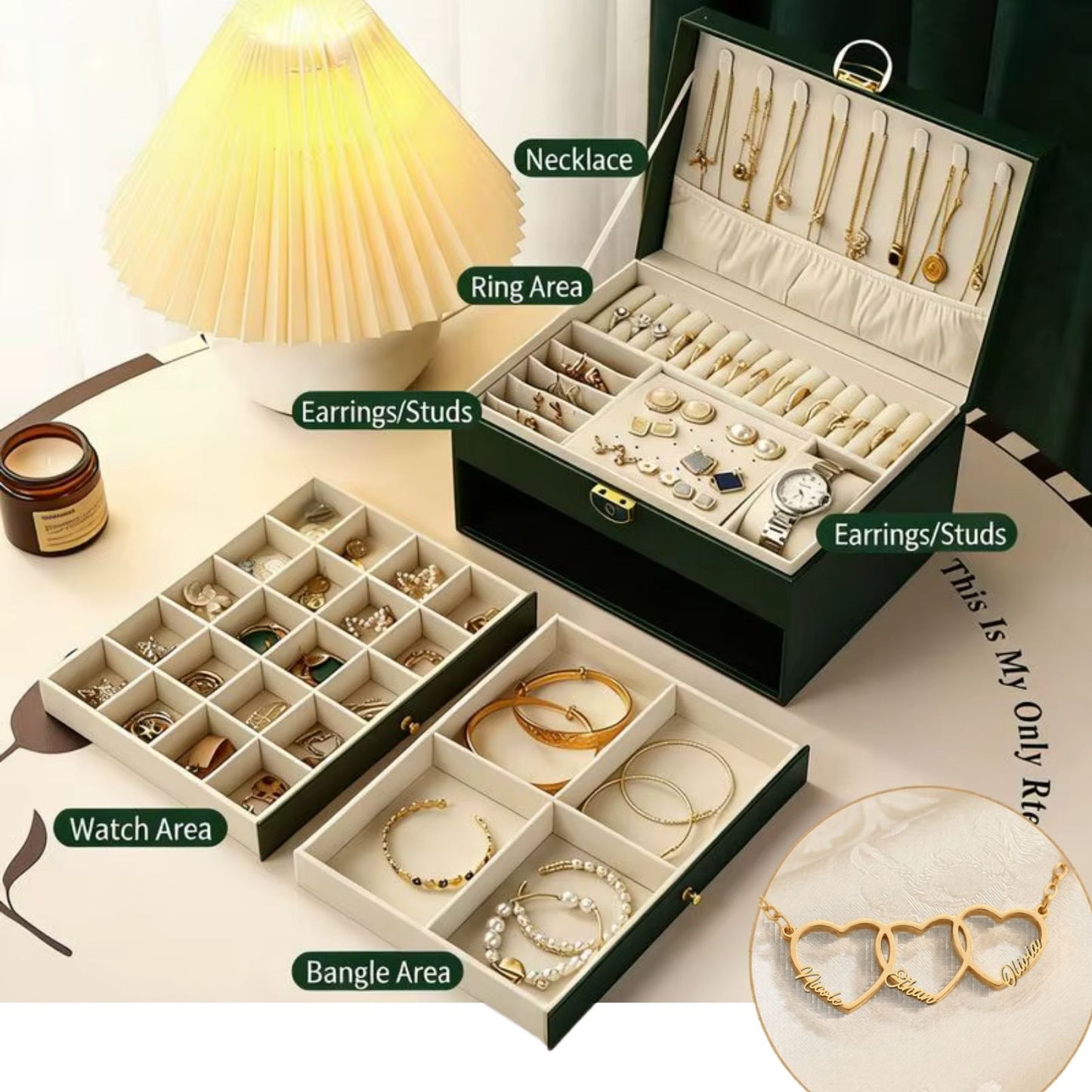 PREMIUM LEATHER JEWELRY BOX
