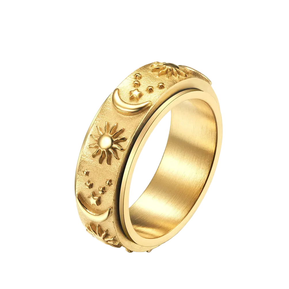 8MM Bohemia Style Star & Moon & Sun Design Rotatable