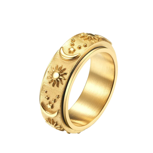 8MM Bohemia Style Star & Moon & Sun Design Rotatable