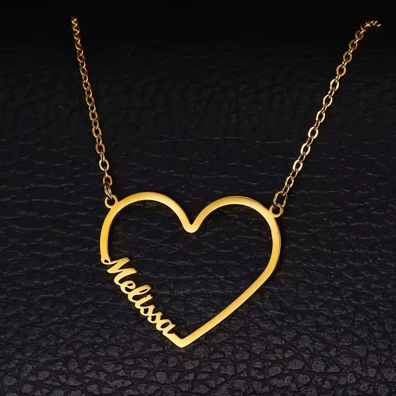 Personalized Heart Name Necklace