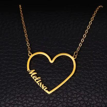 Personalized Heart Name Necklace