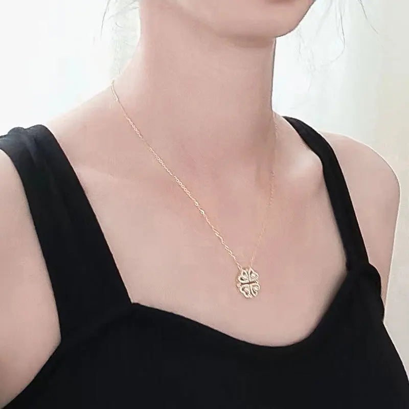 S925 Sterling Silver love Heart Clover