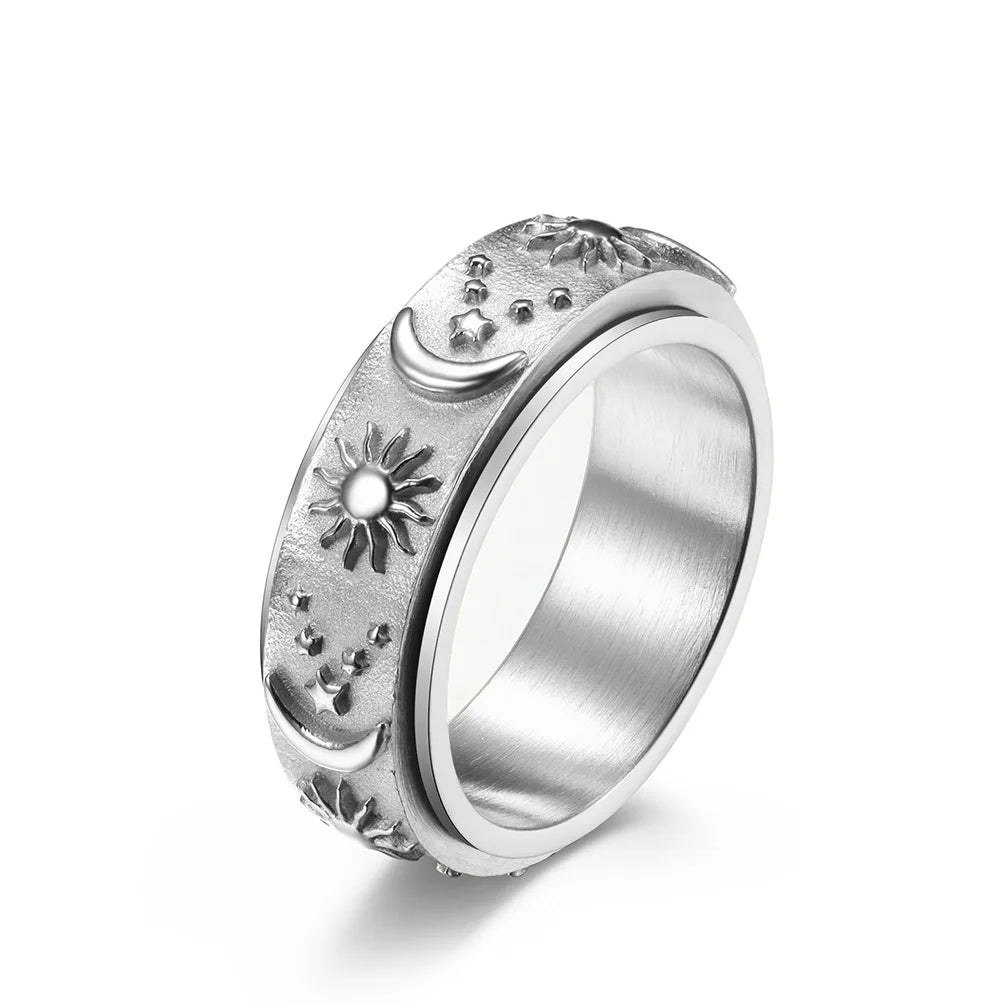 8MM Bohemia Style Star & Moon & Sun Design Rotatable