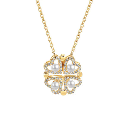 S925 Sterling Silver love Heart Clover