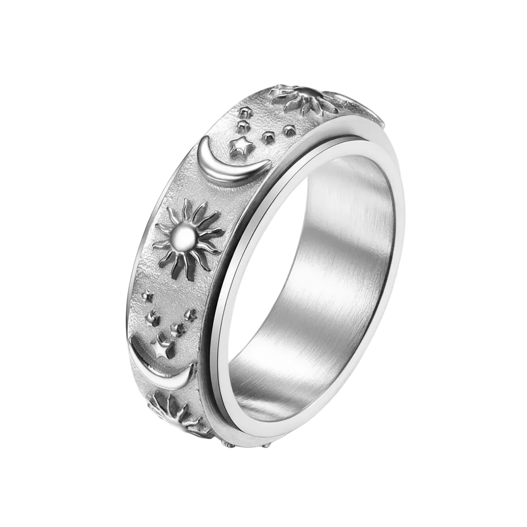 8MM Bohemia Style Star & Moon & Sun Design Rotatable