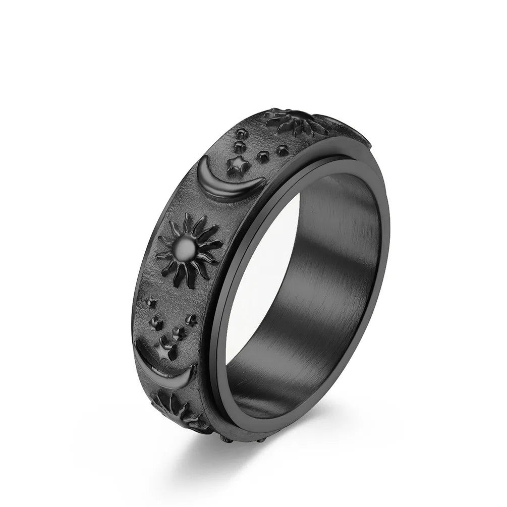 8MM Bohemia Style Star & Moon & Sun Design Rotatable