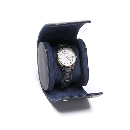 Stylish Men's Black PU Leather Watch Roll Organizer 1-3 Watch Case
