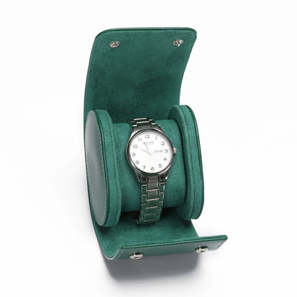 Stylish Men's Black PU Leather Watch Roll Organizer 1-3 Watch Case