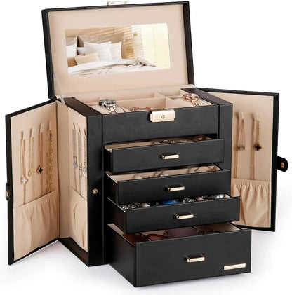 HUGE JEWELRY BOX MIRRORED  WATCH ORGANIZER